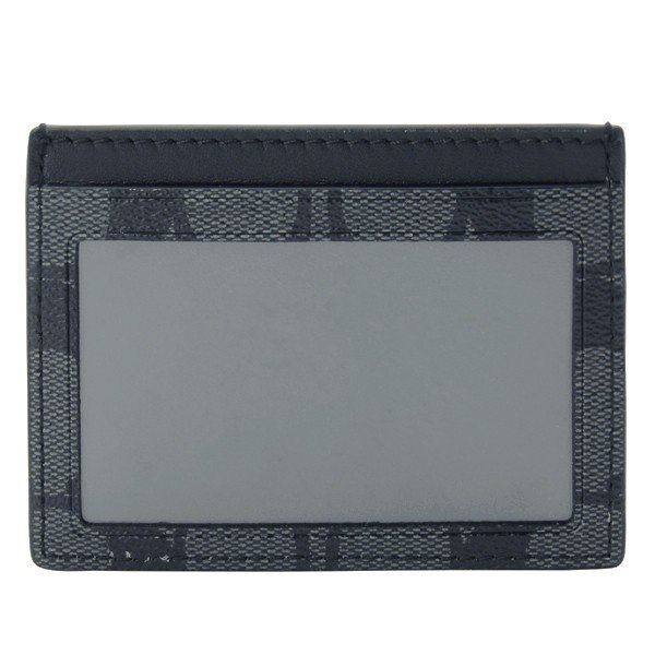 Coach Card Case In Gift Box Slim Card Case Charcoal / Black # F58110D4