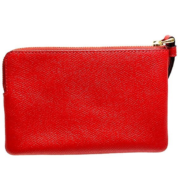 Coach Wristlet In Gift Box Small Wristlet Corner Zip Wristlet In Crossgrain Leather Bright Red # F58032D6