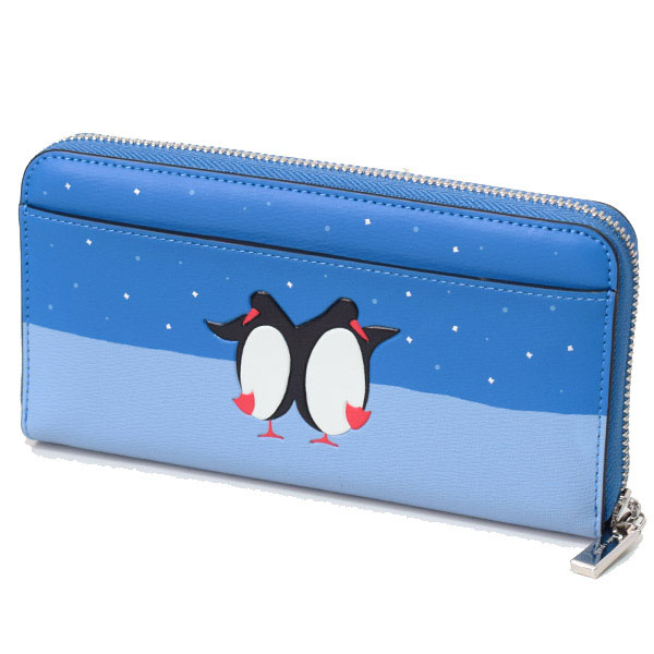 Kate Spade Long Wallet Arctic Friends Large Continental Wallet Blue # K4767D1