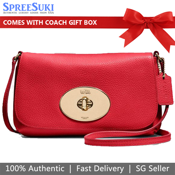 Coach Crossbody Bag Sling Liv Red # F52896D1