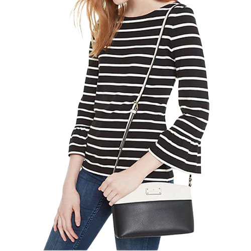 Kate Spade Crossbody Bag Sling Grove Street Millie Black Cream # WKRU4194