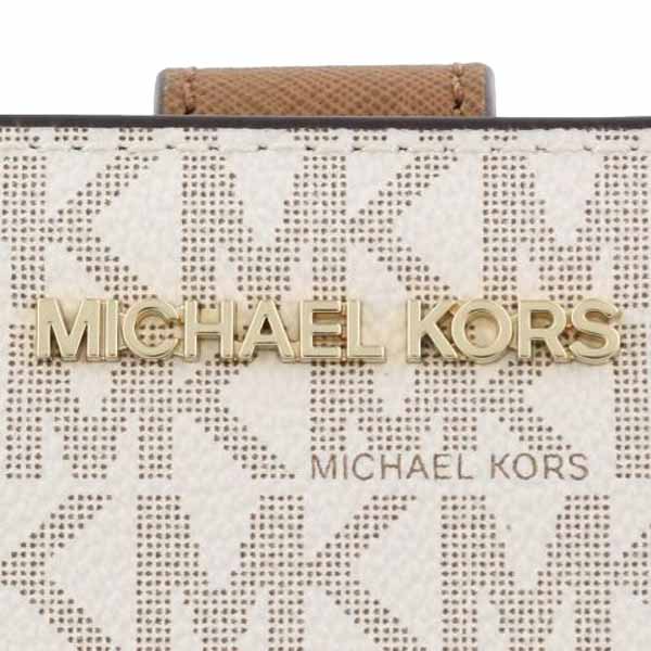 Michael Kors Medium Wallet Jet Set Travel Medium Bifold Zip Coin Wallet Vanilla # 35F8GTVF2B