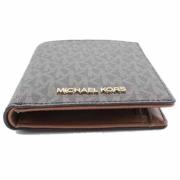 Michael Kors Jet Set Travel Travel Passport Wallet Brown # 35F2GTVN2B