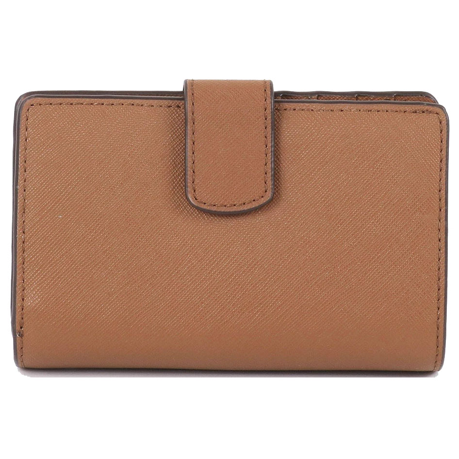 Michael Kors Medium Wallet Jet Set Travel Medium Leather Bifold Zip Coin Wallet Luggage Brown # 35F7GTVF2L