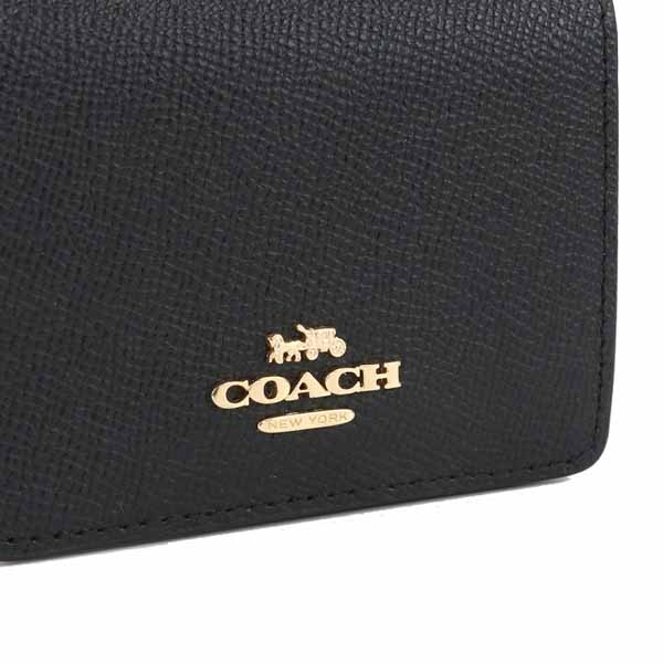 Coach Crossgrain Mini Wallet On A Chain Crossbody Bag Black # C0059