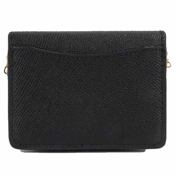 Coach Crossgrain Mini Wallet On A Chain Crossbody Bag Black # C0059