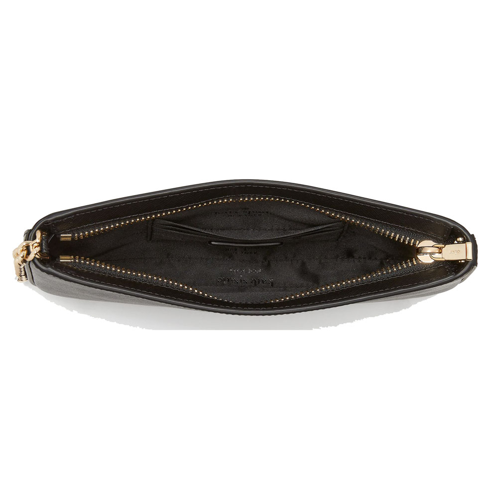 Kate Spade Madison Saffiano Leather Pochette Pouch Black # KF396