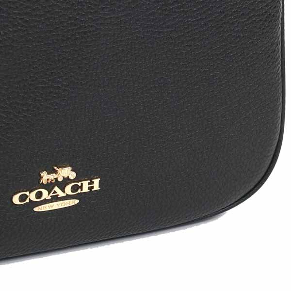 Coach Pebbled Leather Ellie File Black # CU960