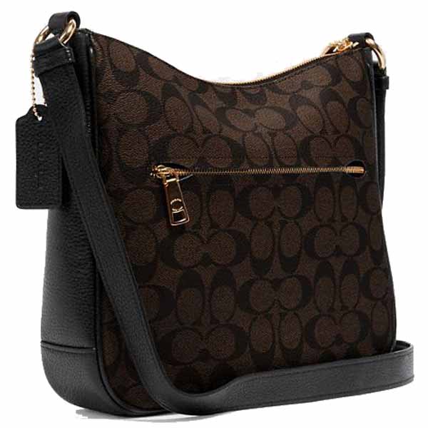 Coach Signature Ellie File Brown Black # CU959