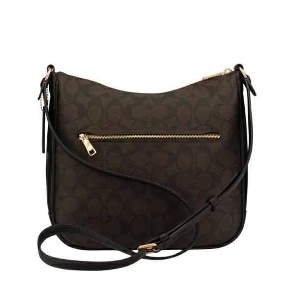 Coach Signature Ellie File Brown Black # CU959