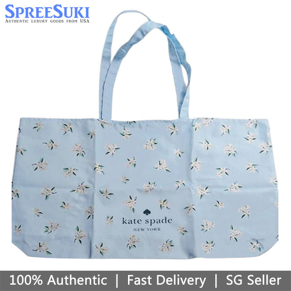 Kate Spade Reusable Cloth Tote Bag Light Blue # KSTOTE01