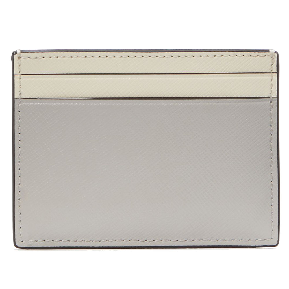 Kate Spade Madison Colorblock Saffiano Small Slim Card Holder Platinum Grey # KI369