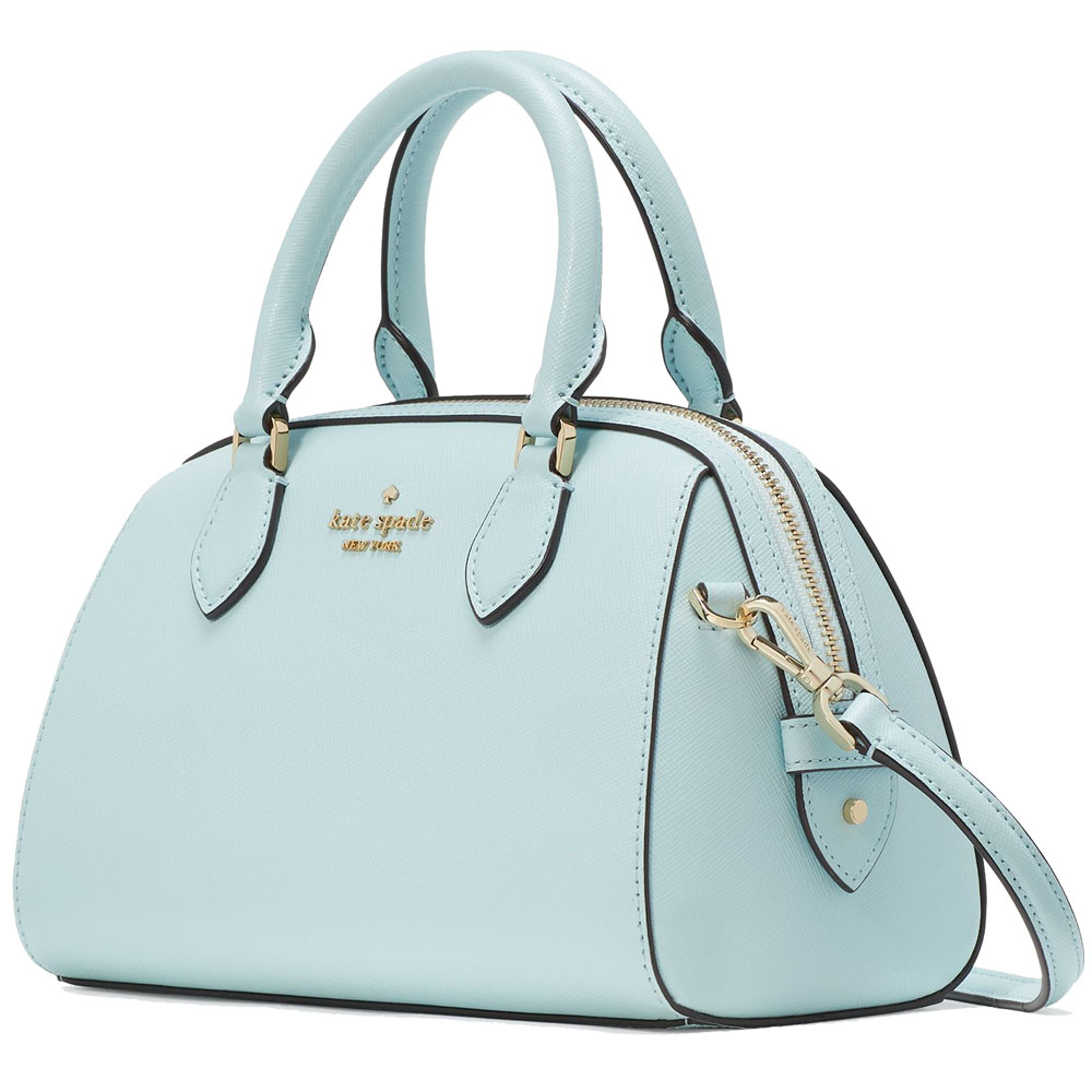 Kate Spade Crossbody Bag Sling Madison Saffiano Leather Duffle Crossbody Blue Glow # KF493