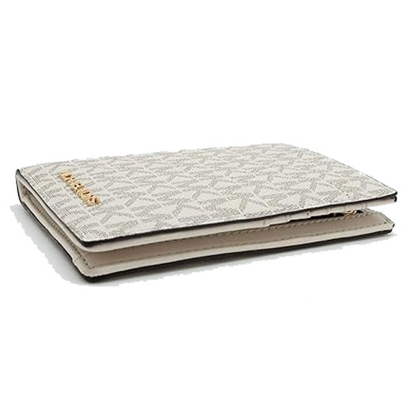 Michael Kors Jet Set Travel Passport Wallet Light Cream # 35F2GTVN2B