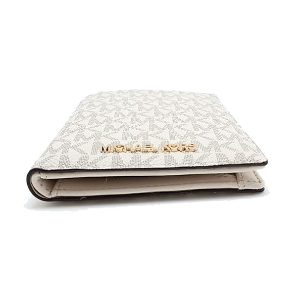 Michael Kors Jet Set Travel Passport Wallet Light Cream # 35F2GTVN2B