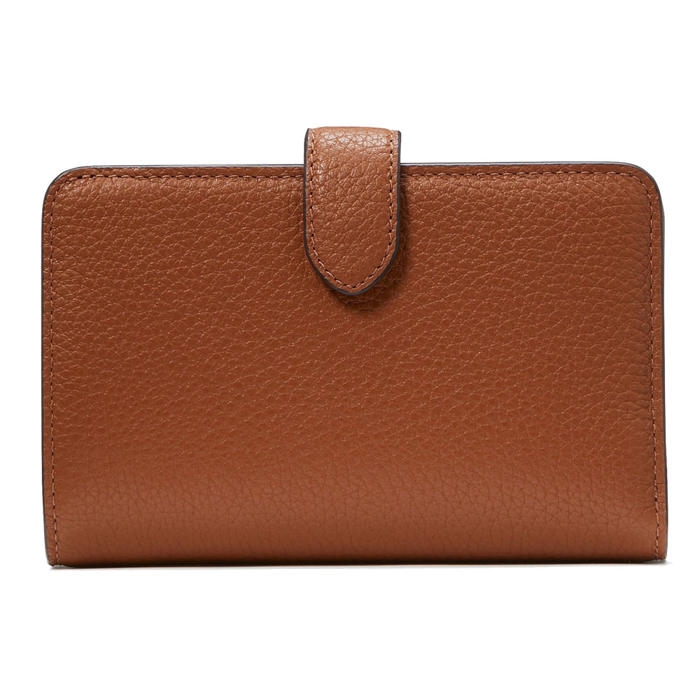 Kate Spade Medium Wallet Lena Pebbled Leather Medium Compact Bifold Wallet Warm Gingerbread Brown # KH787