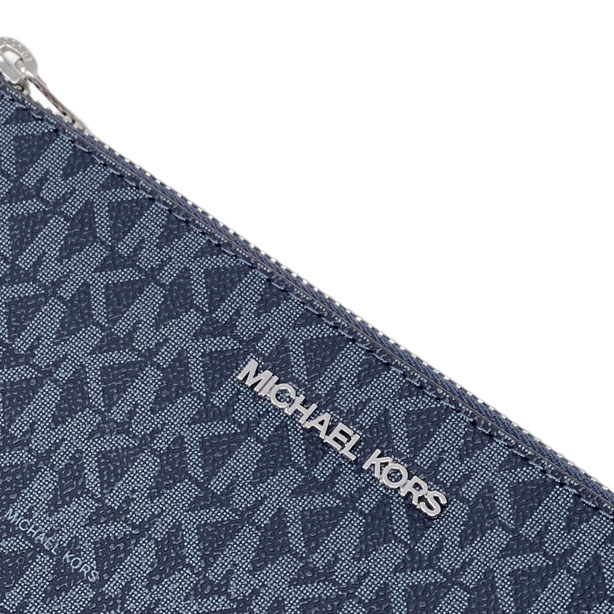 Michael Kors Jet Set Travel Large Top-Zip Wristlet Admiral Blue # 35T4STVW3B