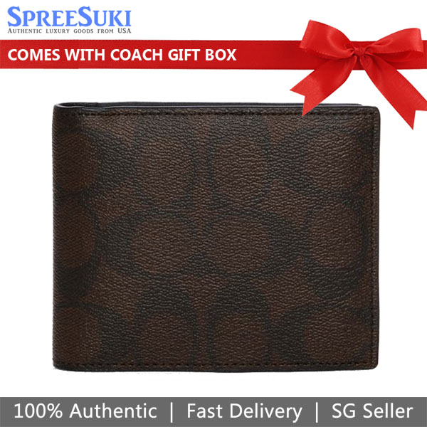 Coach 3 In 1 Signature Block Mahogany Brown # CR960