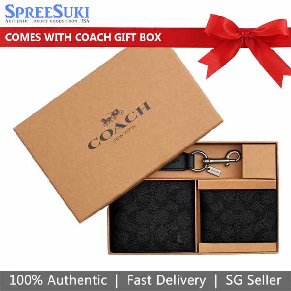 Coach Men 3 In 1 Signature Charcoal Black # CW344