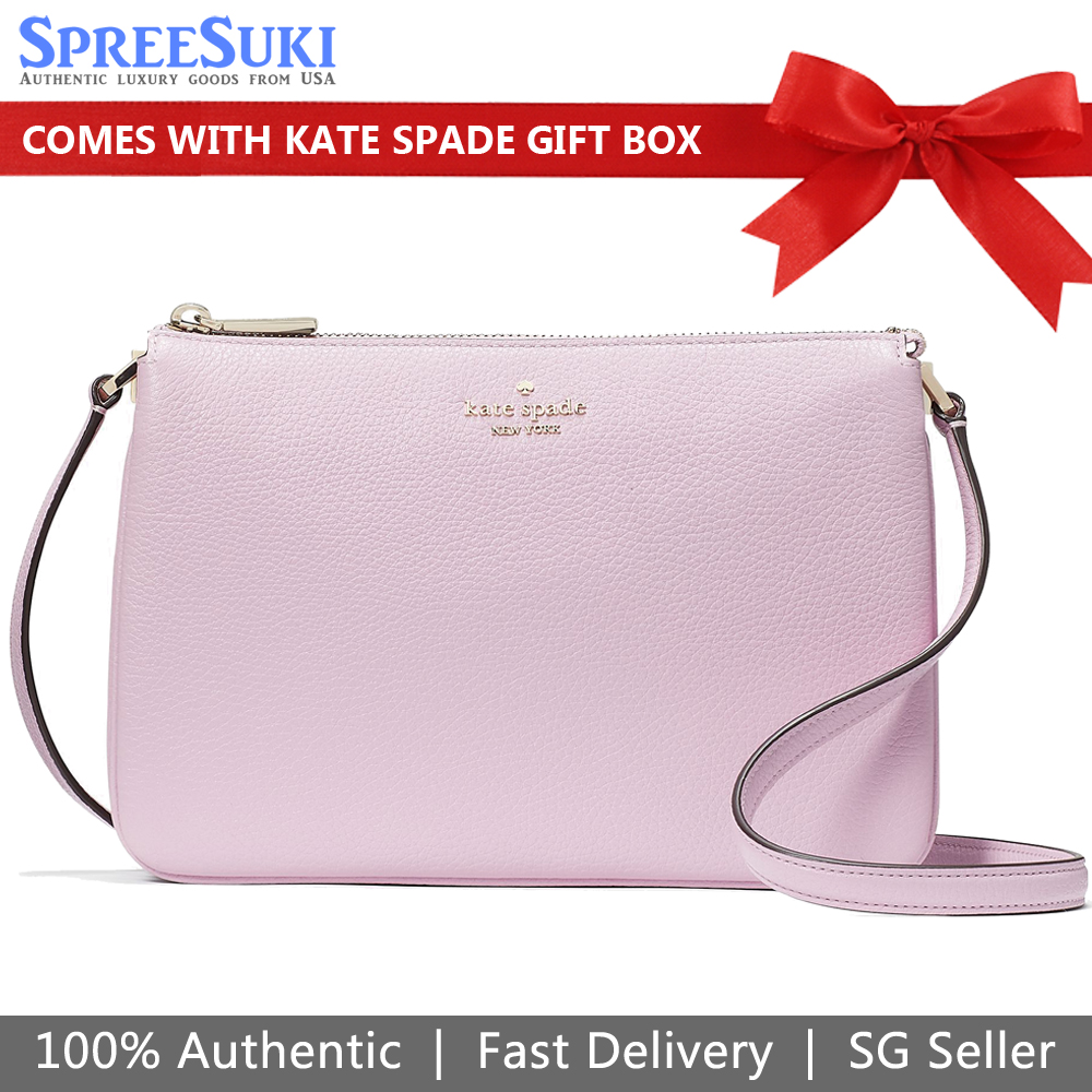 Kate Spade Crossbody Bag Sling Triple Gusset Crossbody Quartz Pink # WKR00448D4