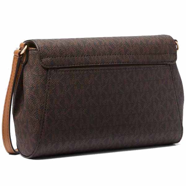 Michael Kors Crossbody Bag Sling Medium Convertible Pouchette Jet Set Item Brown # 35H8GTTC6B