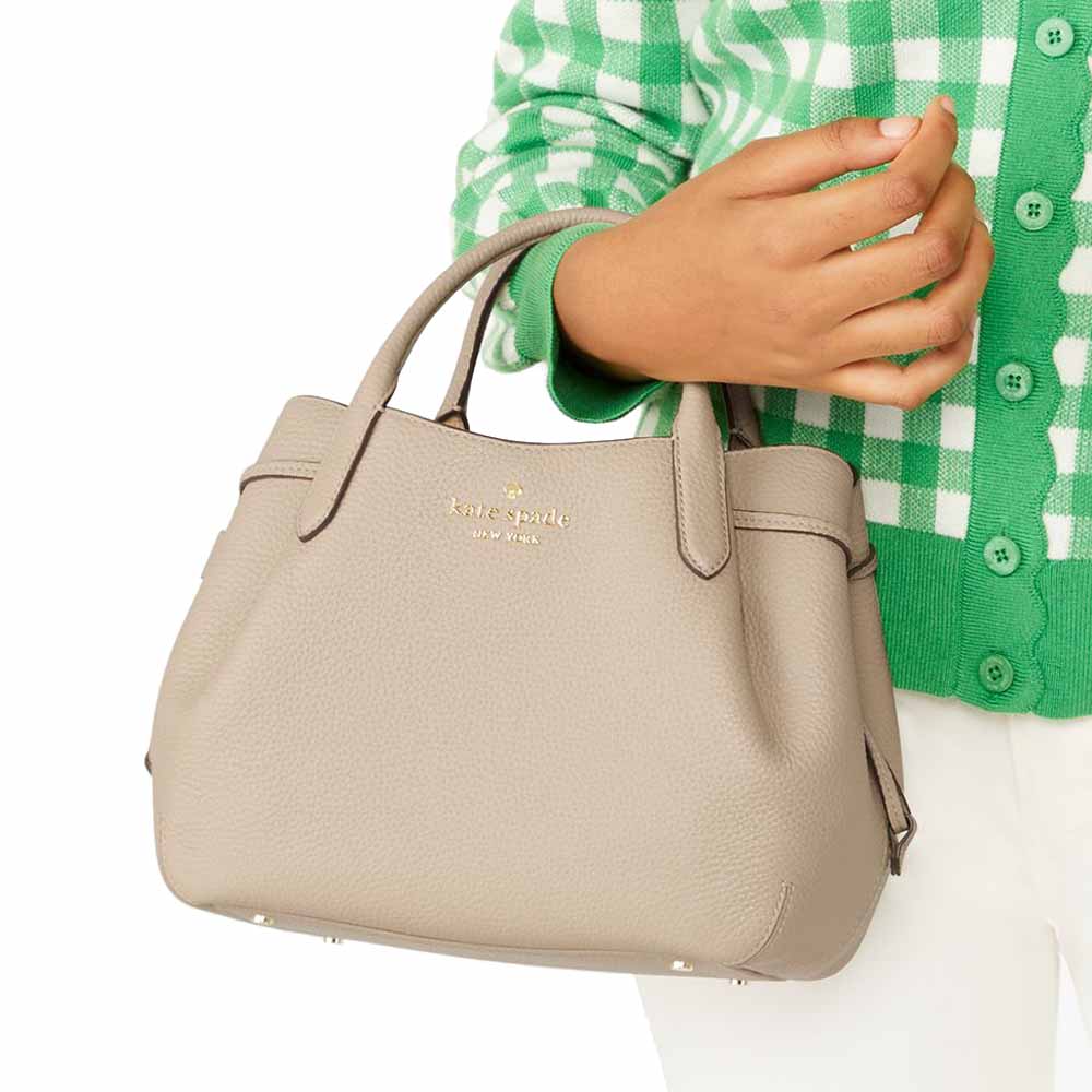 Kate Spade Crossbody Bag Sling Pebbled Leather Dumpling Small Satchel Light Sand Beige Nude # K8135