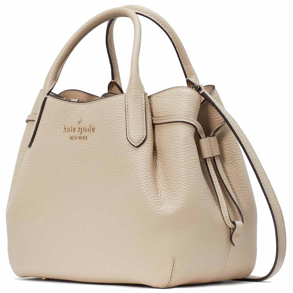 Kate Spade Crossbody Bag Sling Pebbled Leather Dumpling Small Satchel Light Sand Beige Nude # K8135