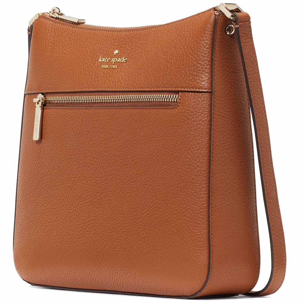 Kate Spade Lena Pebbled Leather Swingpack Crossbody Bag Sling Warm Gingerbread Brown # KH431