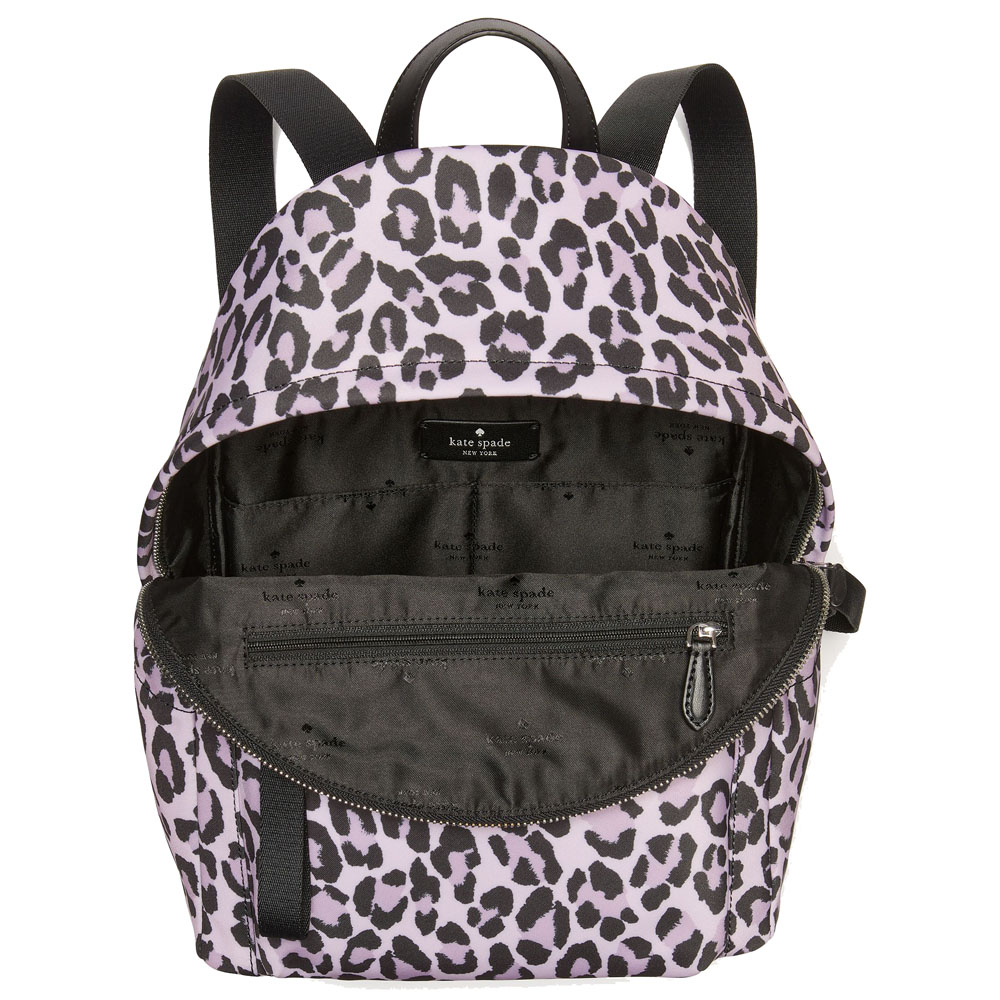 Kate Spade Chelsea Spotted Leopard Medium Backpack Violet Mist # KH413