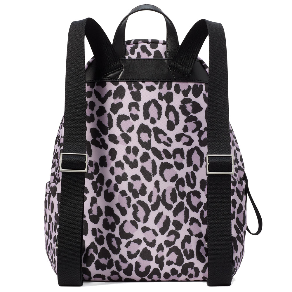 Kate Spade Chelsea Spotted Leopard Medium Backpack Violet Mist # KH413