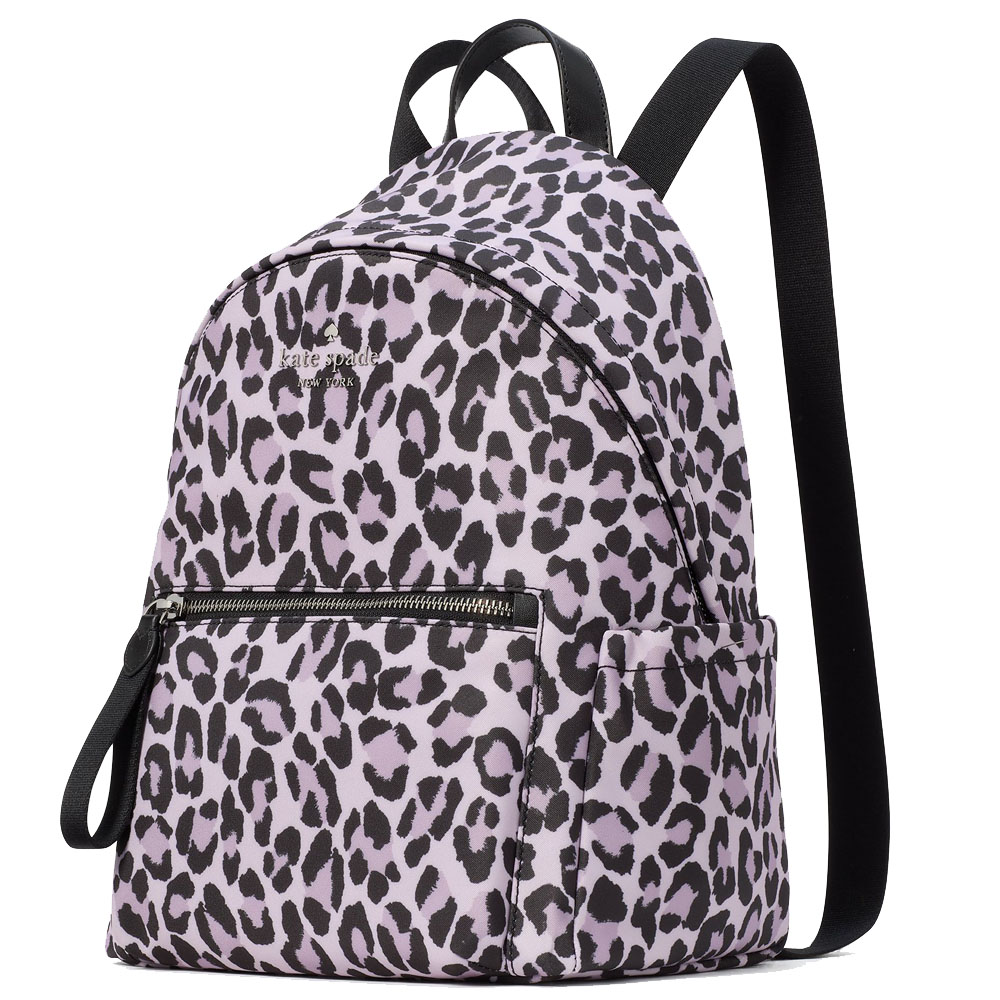 Kate Spade Chelsea Spotted Leopard Medium Backpack Violet Mist # KH413