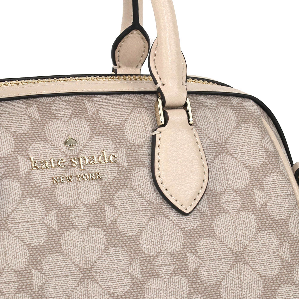 Kate Spade Spade Flower Duffle Crossbody Bag Sling Dark Beige # KG483