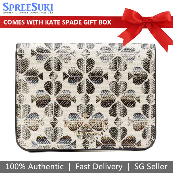 Kate Spade Spade Flower Small Wallet Black # KG493