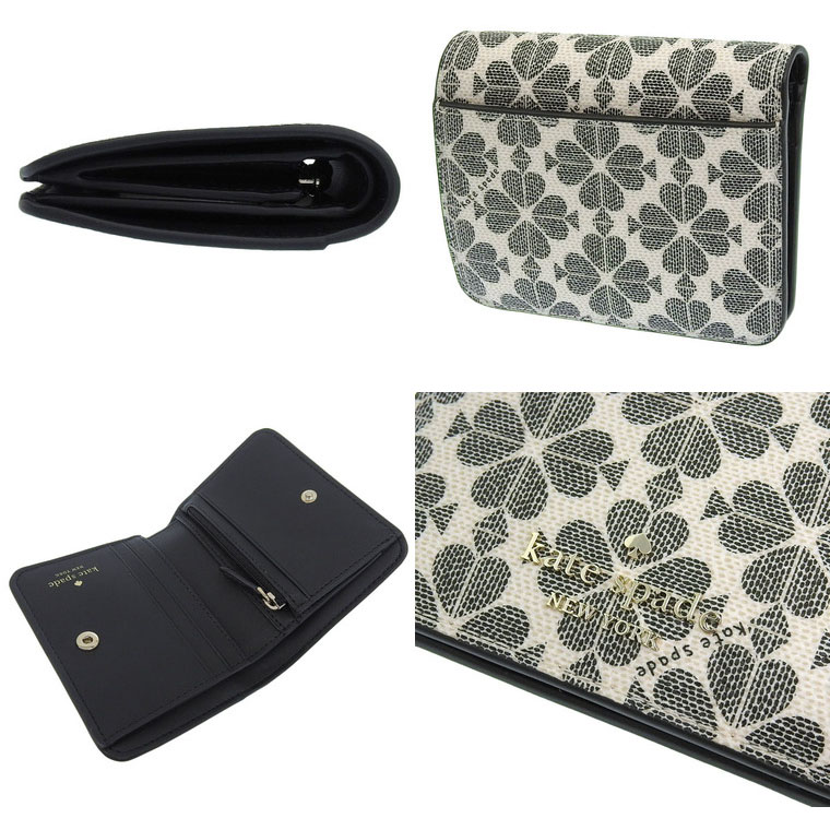 Kate Spade Spade Flower Small Wallet Black # KG493