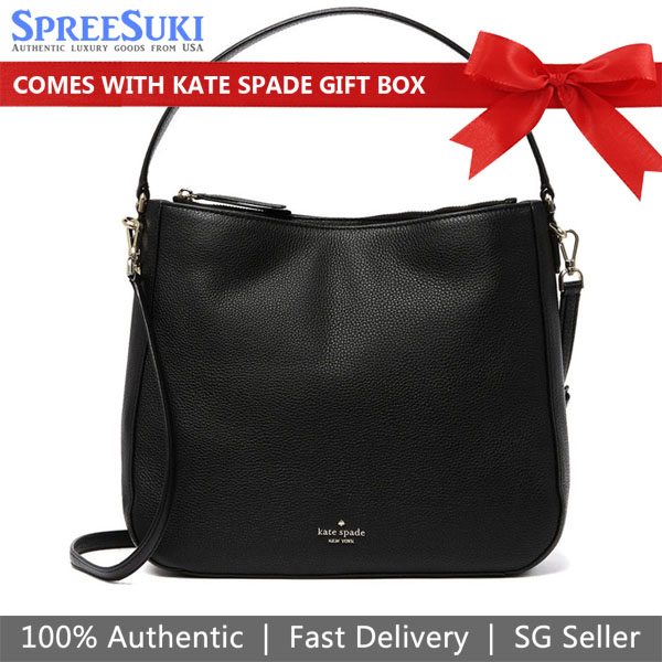 Kate Spade Jackson Double Compartment Shoulder Bag Black # WKRU5939D3