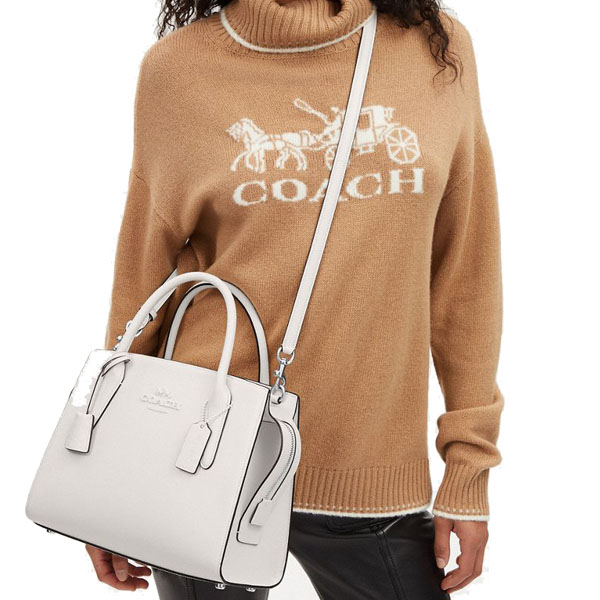 Coach Large Andrea Carryall Bag Silver Chalk # CP086