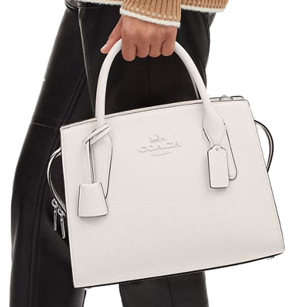 Coach Large Andrea Carryall Bag Silver Chalk # CP086