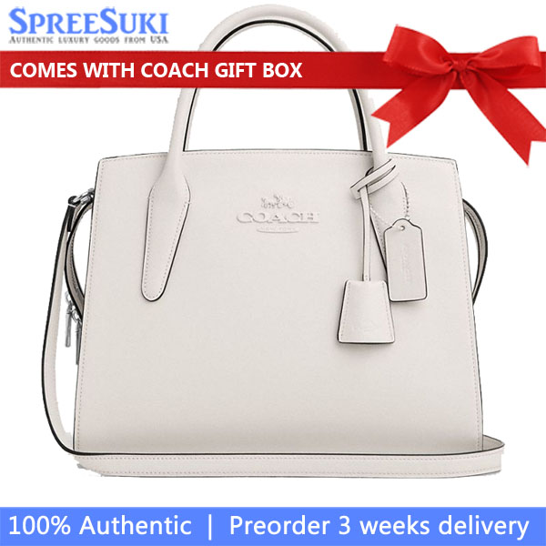 Coach Large Andrea Carryall Bag Silver Chalk # CP086