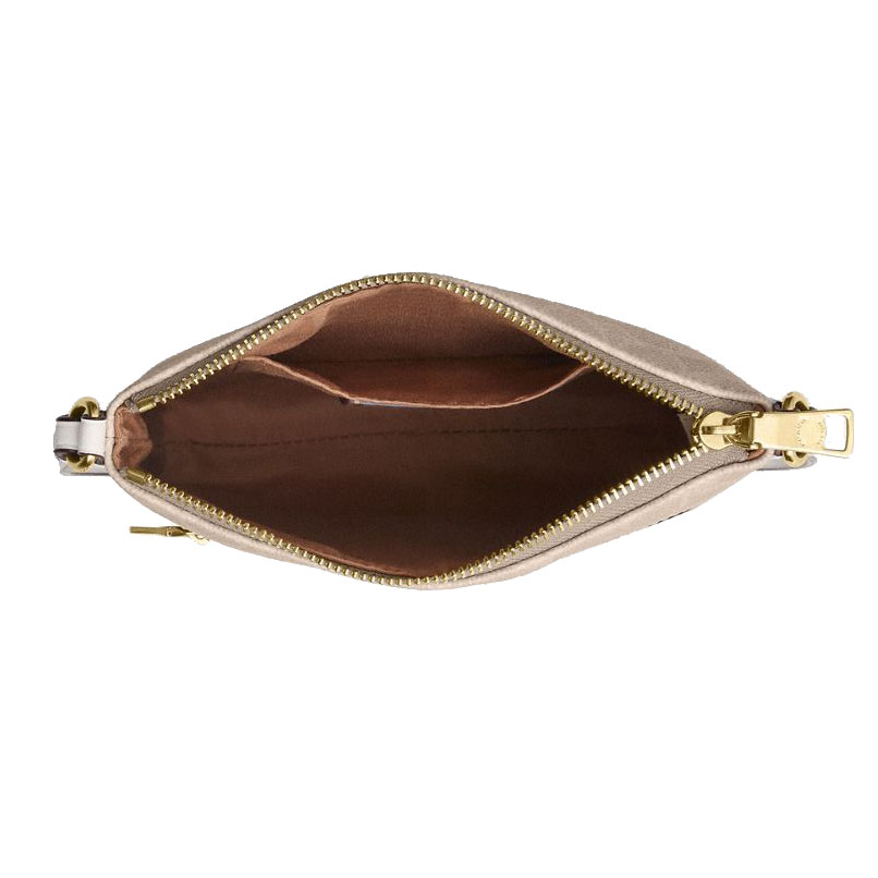 Coach Mini Rowan File Bag In Signature Canvas Sand Chalk # CW325