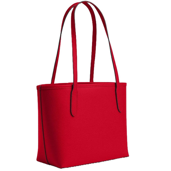 Coach Small City Tote Bag Bold Red # CT859