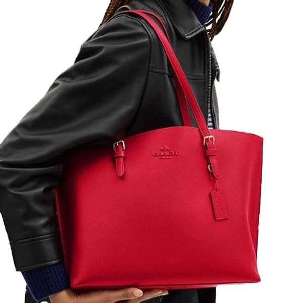 Coach Mollie Tote Bag Bold Red # CV968