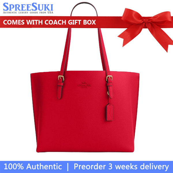 Coach Mollie Tote Bag Bold Red # CV968