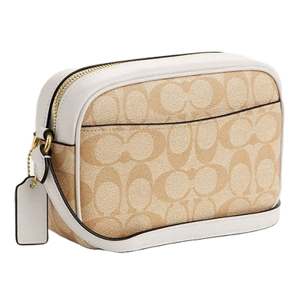 Coach Mini Jamie Camera Bag In Signature Canvas Light Khaki Chalk # CQ874