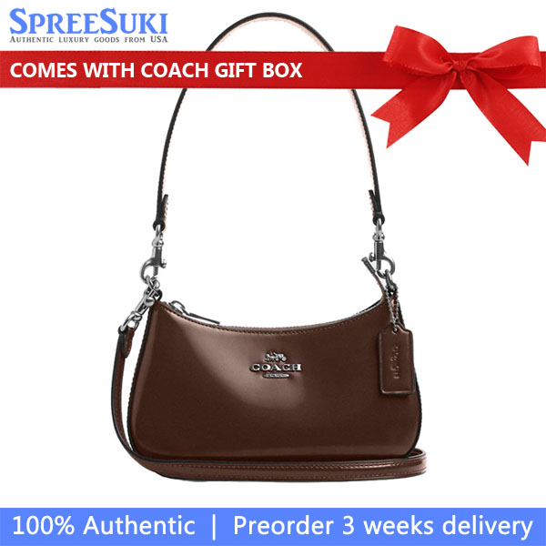 Coach Teri Mini Crossbody Bag Silver Maple # CW310