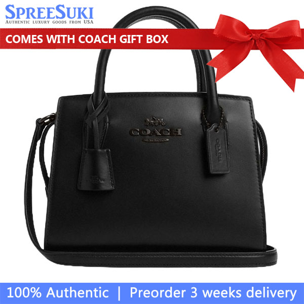 Coach Andrea Carryall Bag Black Copper Black # CP081