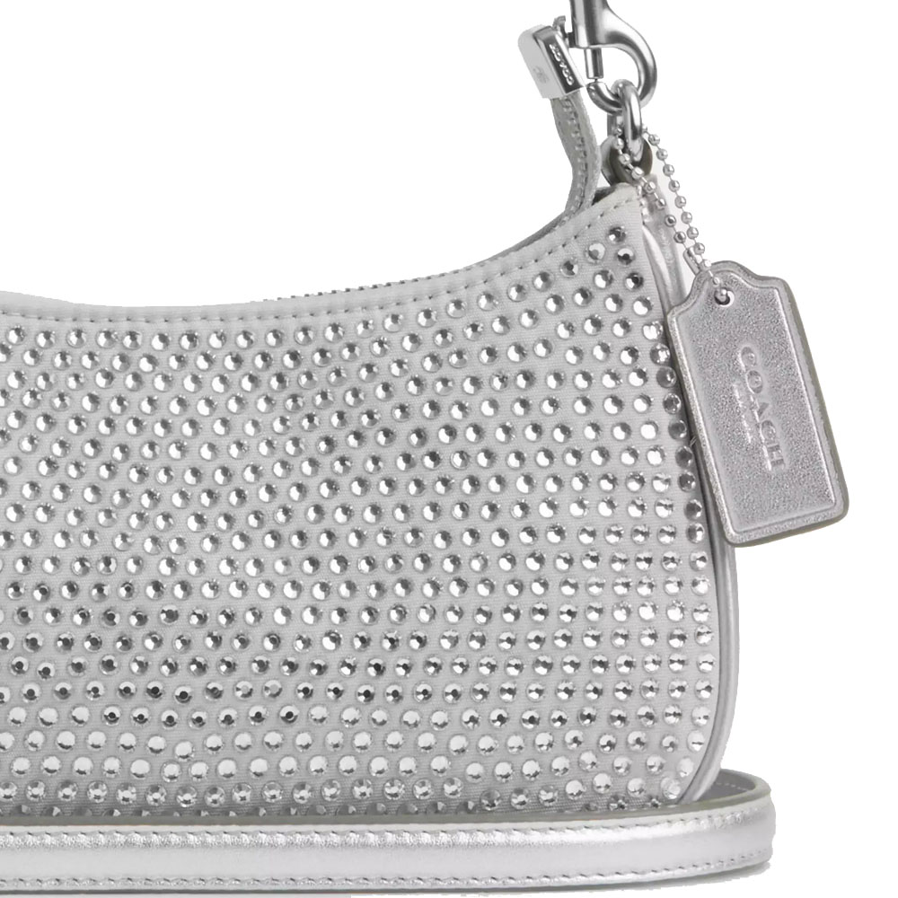 Coach Teri Mini Crossbody Bag With Crystal Silver # CW322