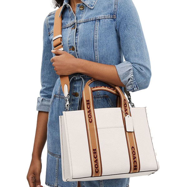 Coach Smith Tote Bag Silver Chalk Multi # CU997