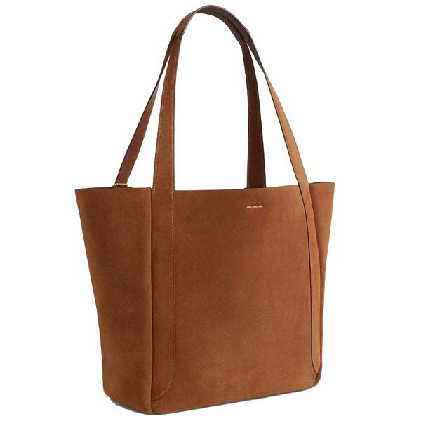 Coach Hadley Tote Bag In Suede Sienna # CV998