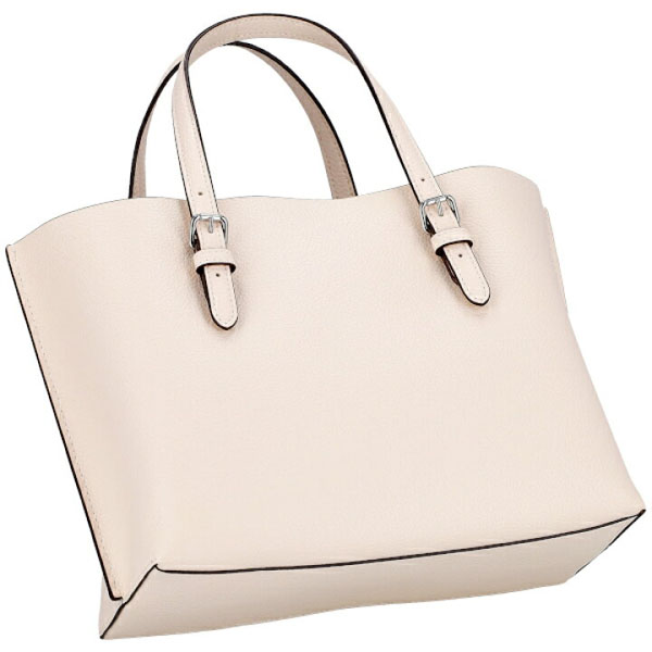 Coach Mollie Tote Bag 25 Silver Chalk # CV966