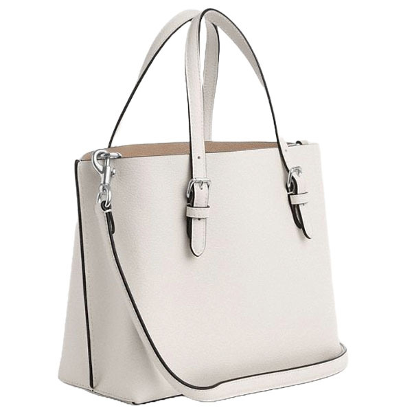 Coach Mollie Tote Bag 25 Silver Chalk # CV966